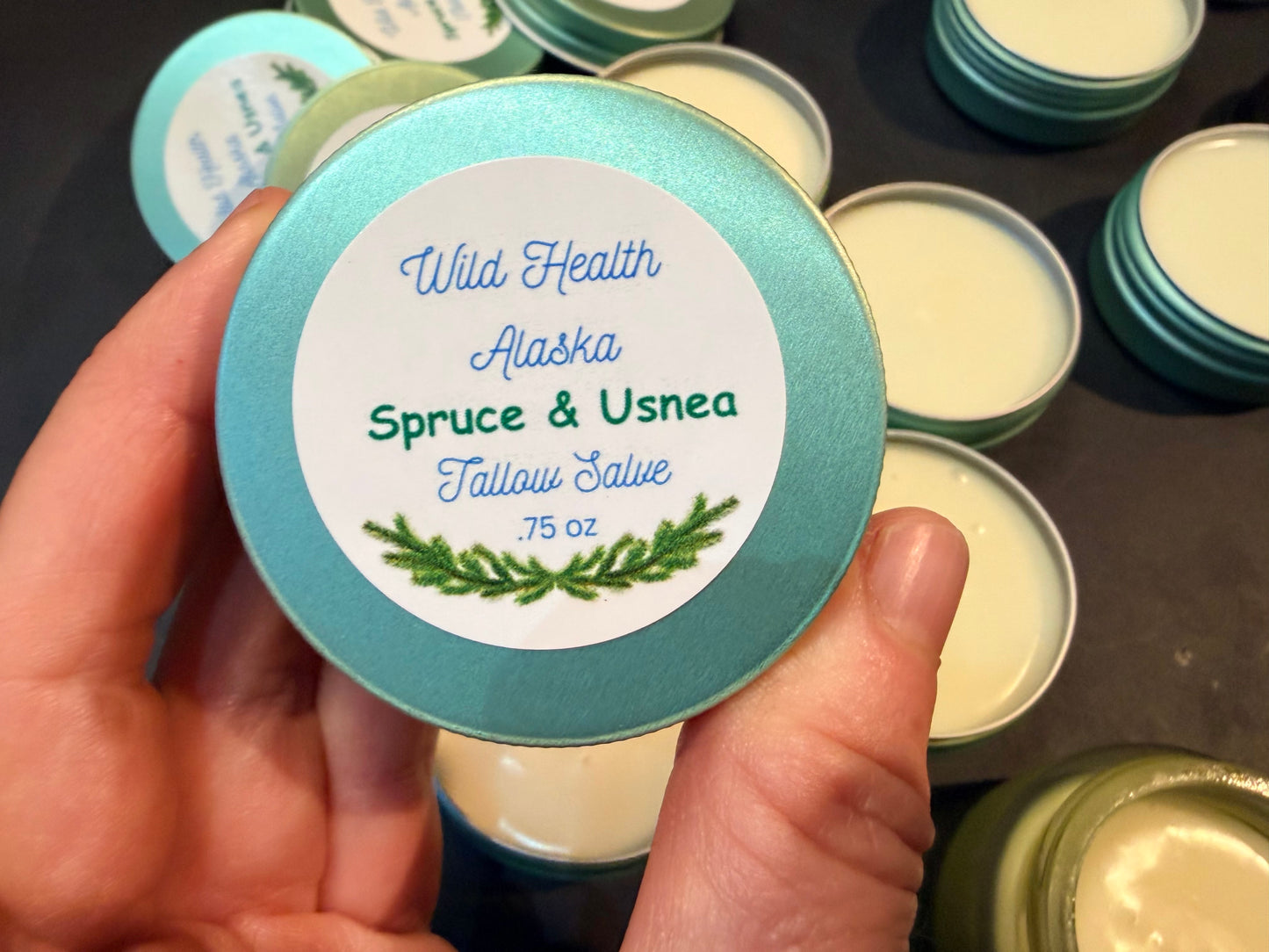 Spruce tip and Usnea Salve